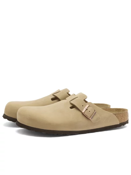 Birkenstock Boston BS Regular Fit Tabacco Brown Unisex Sandały Birkenstock Size: 9 brązowy