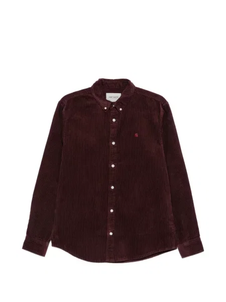 Cămașă Carhartt Wip de catifea cord violet