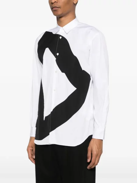 Риза Comme Des Garçons Shirt с принт с абстрактен десен бяло