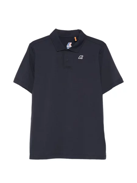 Tricou polo K-way cu autograf albastru
