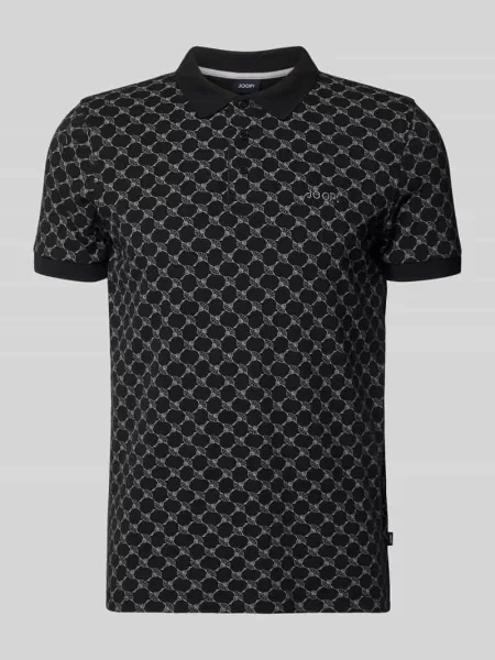 Koszulka polo o kroju regular fit z wyhaftowanym logo model ‘Paigam’ Joop! Collection czarna