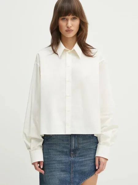 Maison Margiela camasa din femei cu guler clasic relaxed bej