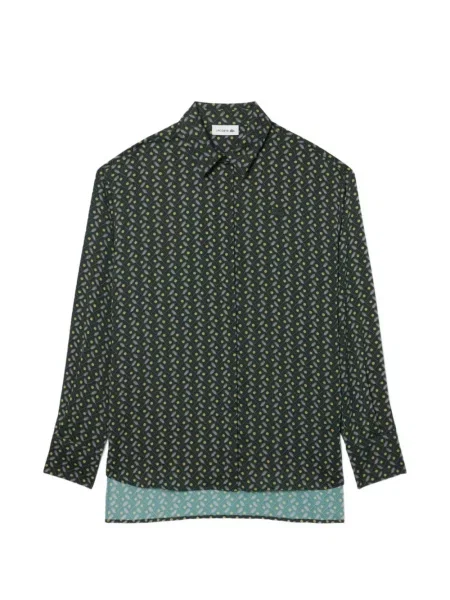 Cămașă Lacoste cu imagine verde