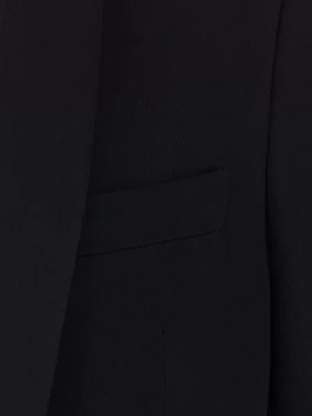 Saténový oblek Emporio Armani s klopou černý