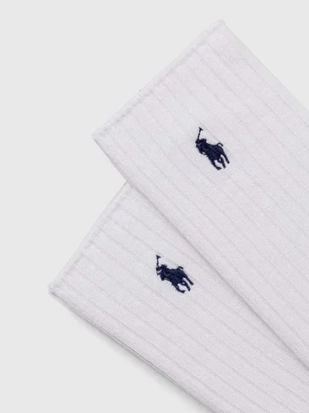 Polo Ralph Lauren Vysoké pánske ponožky biela