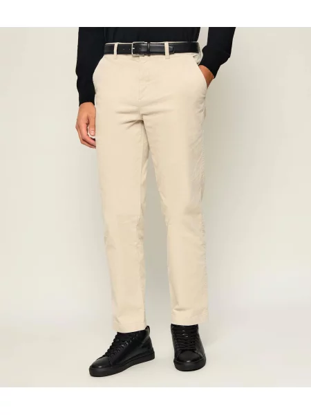 BOSS ORANGE Pantaloni chino Keyes_Ds | Straight fit | catifea reiată bej