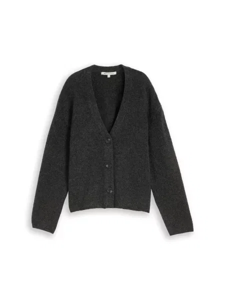TOM TAILOR DENIM Kardigán sötétszürke