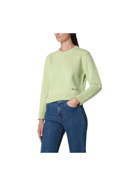 Sweter A.p.c. wełniany zielony