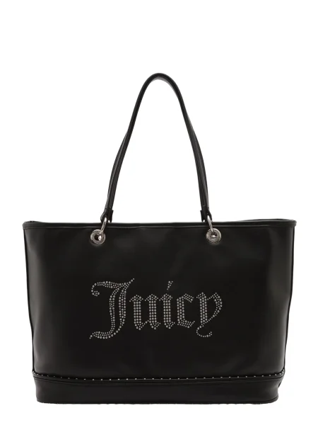 Juicy Couture Nakupovalna torba / srebrna črna