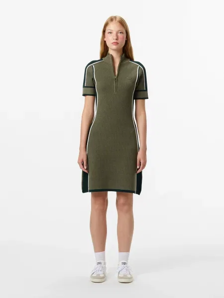 Платье мини Lacoste зеленое
