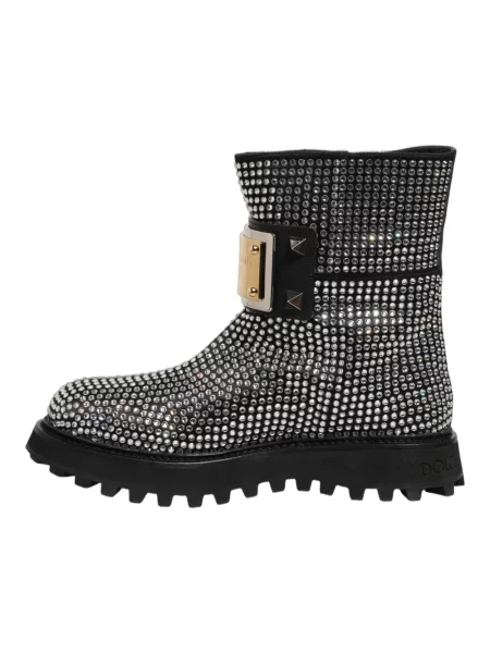 Botki Dolce And Gabbana skórzane czarne