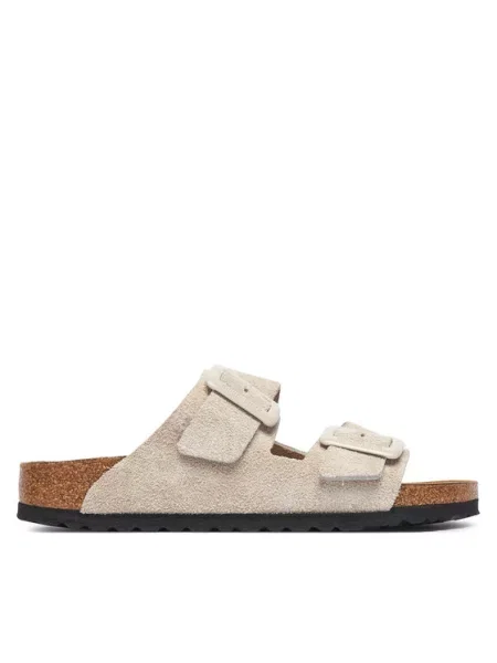Birkenstock Чехли Arizona Cushion Buckle Кремав