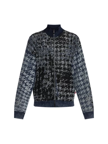 Bluza Diesel z nadrukiem niebieska