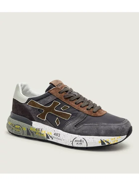 Premiata Sneakers Mick | piele întoarsă gri