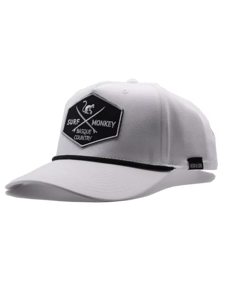 Surf Monkey Șapcă sport Baseballkappe mit Kordel murdar alb