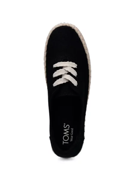 Espadrile Toms cu platformă țesuți negru