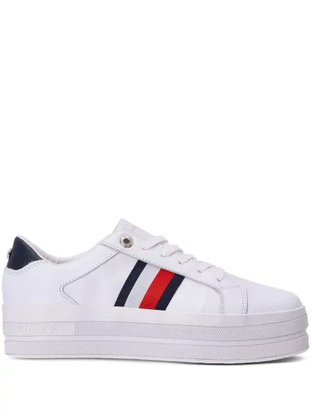 Sneakerși Tommy Hilfiger cu autograf alb