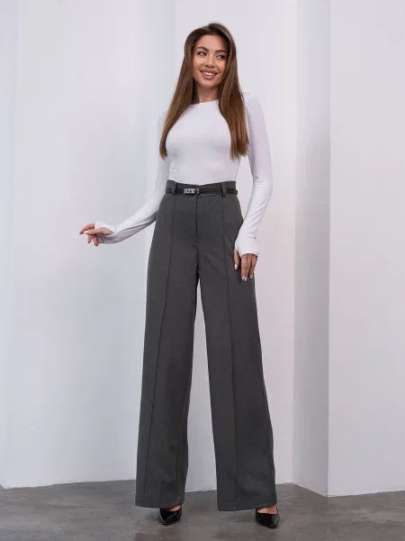 Шерстяные повседневные брюки Issa Plus хаки