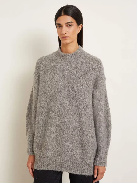 Isabel Marant Svetr Z Alpaky Idol šedá