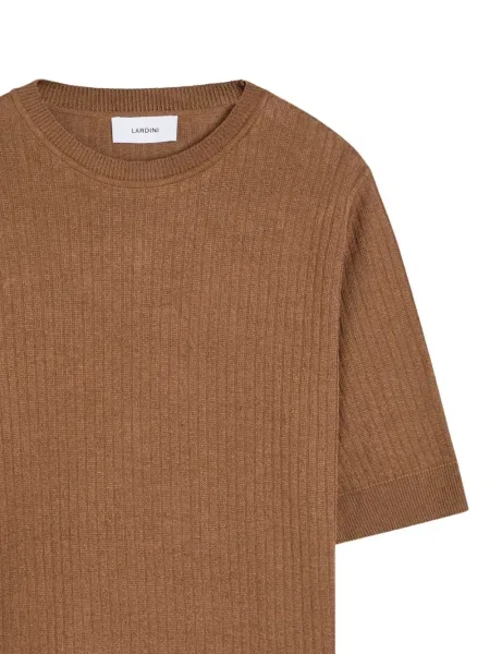 Tricou Lardini cu nervuri maro