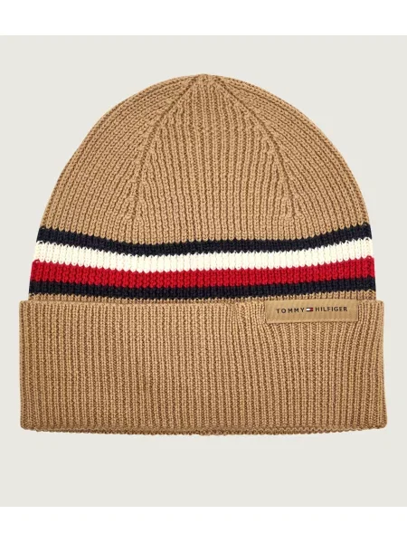 Tommy Hilfiger Căciulă cu adaos de lână bej