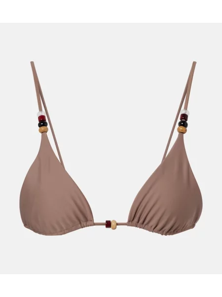 Top Jade Swim cu mărgele maro