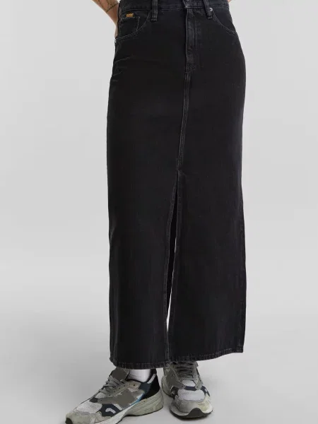 Довга джинсова спідниця G-star Raw чорна