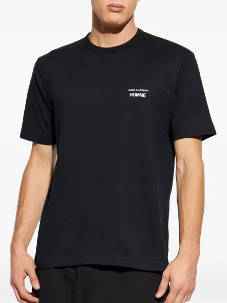 Тениска Comme Des Garçons Homme Plus с принт черно