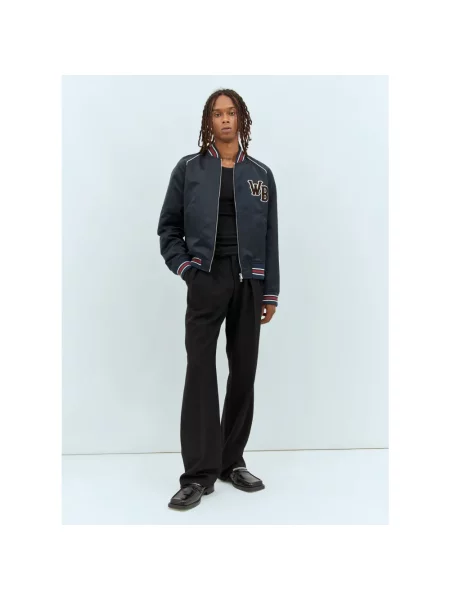 Kurtka bomber Wales Bonner z logo czarny