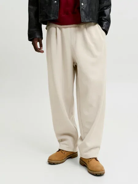 JACK & JONES Plisované nohavice JPSTEVAN BRADLEY' béžová