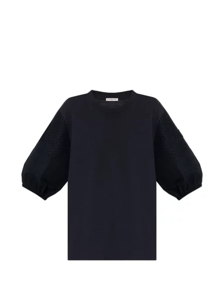 Koszulka Moncler z perforacją niebieska