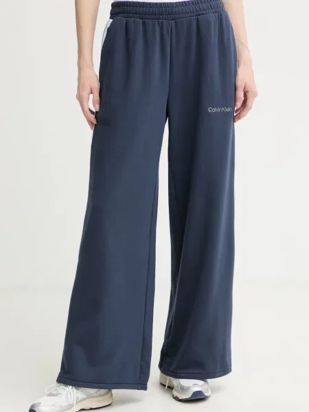 Calvin Klein Performance spodnie dresowe z bawełną granatowe