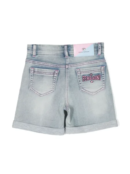 Szorty jeansowe dziecięce Chiara Ferragni niebieskie