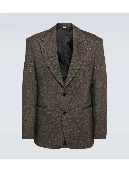 Geacă Winnie New York de lână cu model herringbone negru