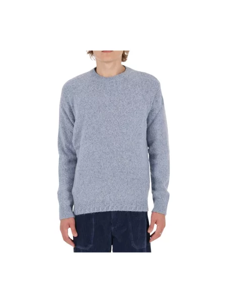 Dzianinowy sweter Roberto Collina niebieski