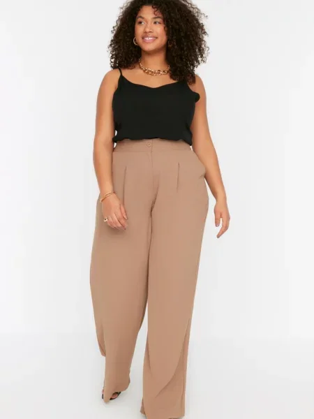 Pantaloni Trendyol maro