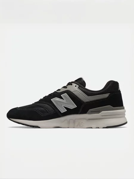 Замшевые повседневные кроссовки New Balance черные