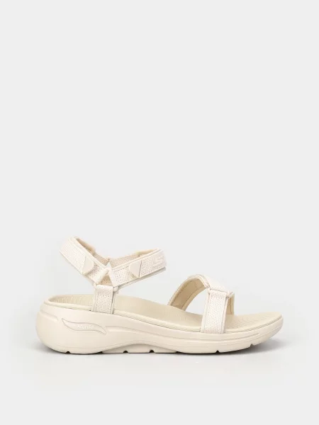 Сандалії Skechers GO WALK Arch Fit Cruise Around текстиль бежевий