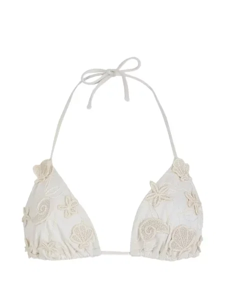 Bikini Agua Bendita cu gât halter alb