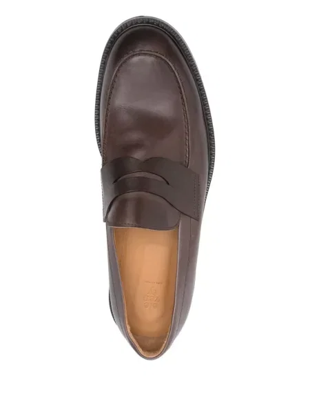 Pantofi loafer Eleventy din piele maro