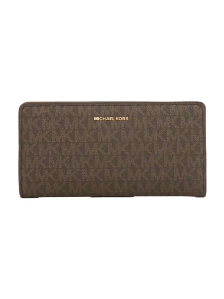 Portfel Michael Michael Kors zapinany na zatrzaski brązowy