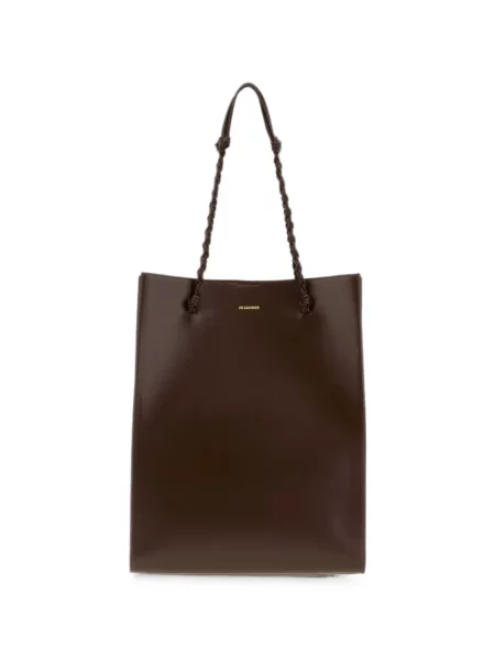 Geantă shopper Jil Sander din piele maro