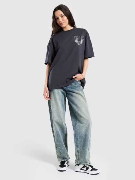 Supply&demand Spodnie Barrel Jeans niebieskie