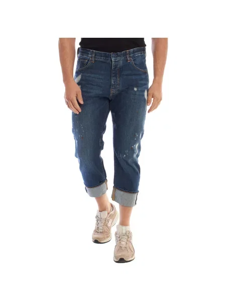Pantaloni Emporio Armani albastru