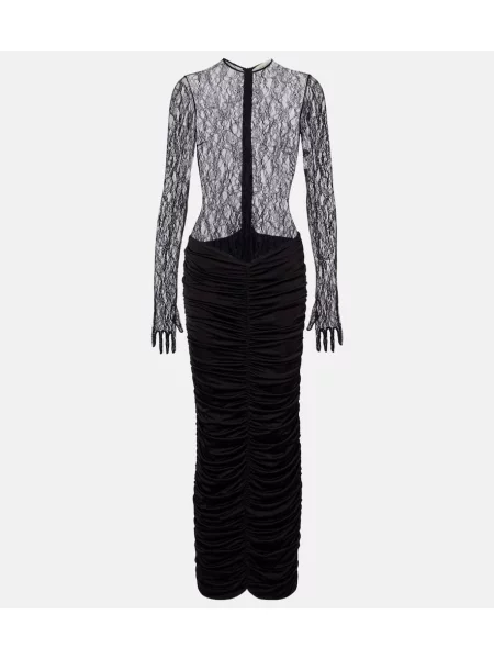 Rochie maxi The New Arrivals Ilkyaz Ozel din dantelă de costum negru