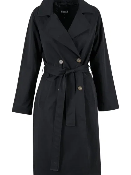 Urban Classics Palton de primăvară-toamnă negru