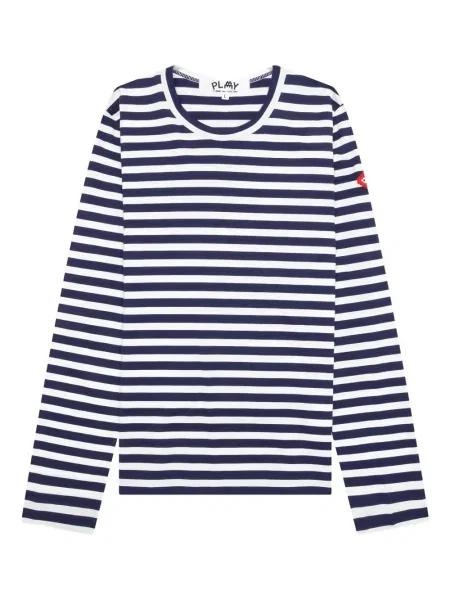 Tricou Comme Des Garcons Play cu dungi albastru