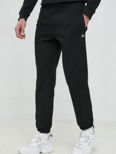 Lacoste pantaloni de trening melanj negru