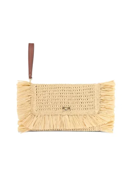 Kopertówka Anya Hindmarch skórzana beżowa
