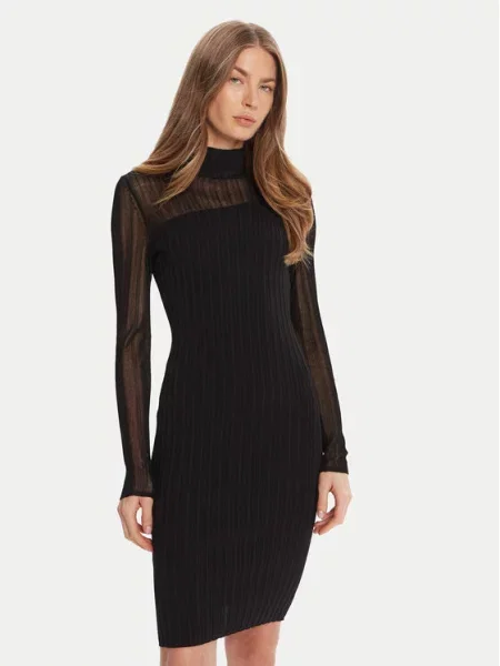 HUGO Трикотажна сукня Siclaminy чорний